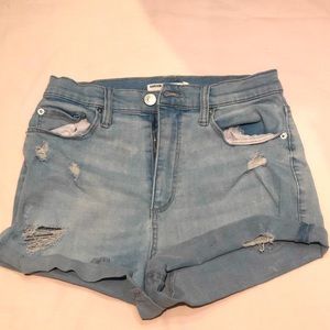 GARAGE BLUE DENIM SHORTS